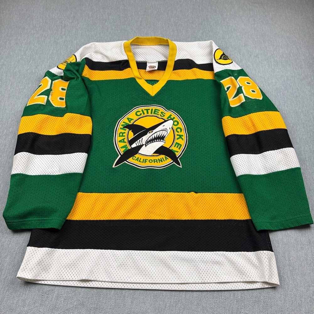 Vintage Marina Cities Hockey Jersey 2XL XXL Green California #28 Davidson USA